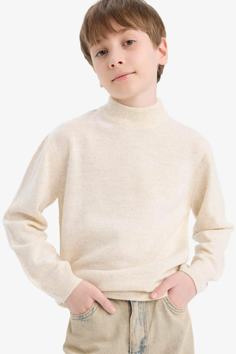 DeFacto Boy Regular Fit Dog Collar Pullover