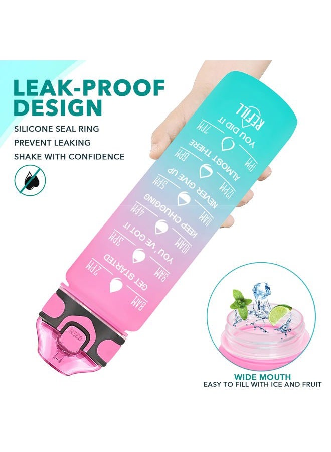Enerbone 32 oz Drinking Water Bottle with Times to Drink and Straw, Motivational with Carrying Strap, Leakproof BPA & Toxic Free, Ensure You Drink Enough Water for Fitness Gym Outdoor - Image 4