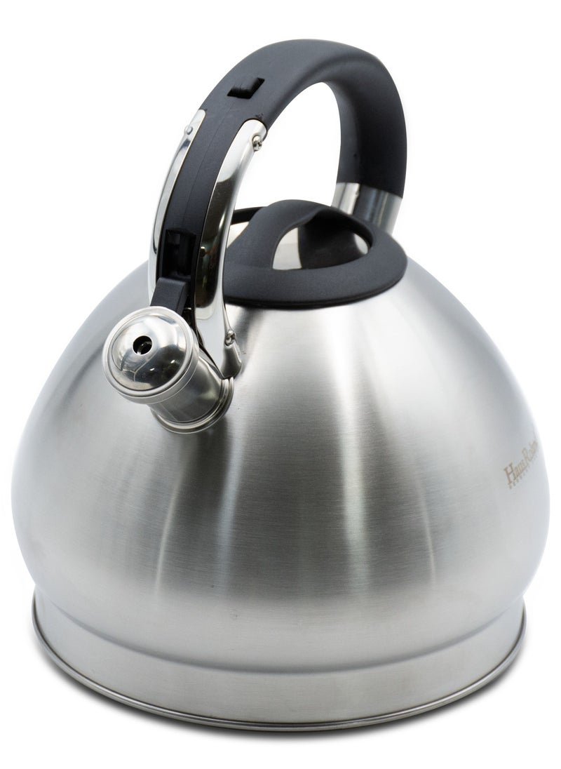 HausRoland - Whistling Kettle, 5L Stainless Steel Tea Kettle, Teapot, Heat Resistant Handle, Ergonomic Pouring Spout, Compatible with Gas, Electric, Hot Plate, Halogen, Ceramic Tops, Kitchen Utensils - Image 1