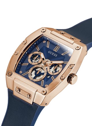 Men’s Rose Gold Tone Case Blue Genuine Leather Watch GW0202G4 - 43mm - view 4