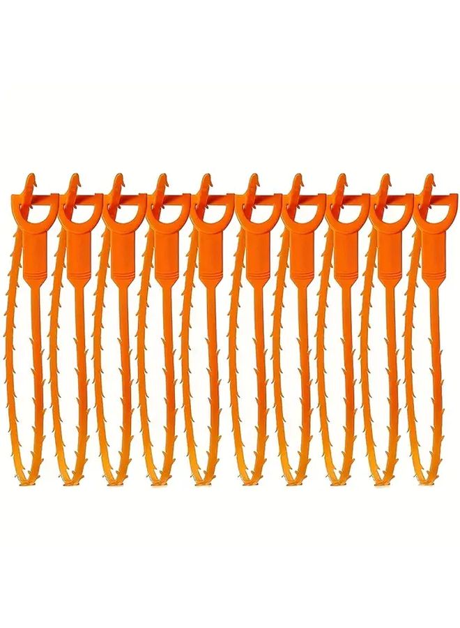 10Pcs Durable Plastic Drain Snake Kit Instant Clog Remover for Shower Sink Bathtub - Image 1