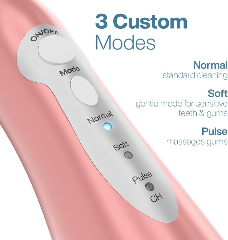Aquasonic Water Flosser - Cordless Rechargeable Water Flossers for Teeth Cleaning - Waterproof Aqua Flosser, Portable Oral Irrigator for Dental Cleaning with 5 Jet Tips – Braces Home Travel - Image 5