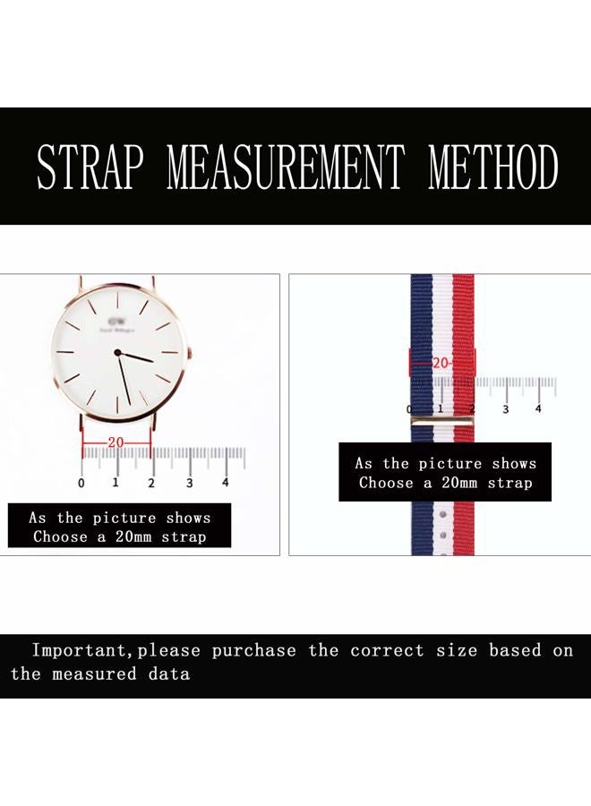 KHZBS HKZBS Canvas nylon strap accessories are For various brand watch straps, men's, women's and children's wristbands Watch band 10mm12mm13mm14mm15mm16mm17mm18mm19mm20mm22mm (Style 3 silver buckle, 10mm) - Image 2