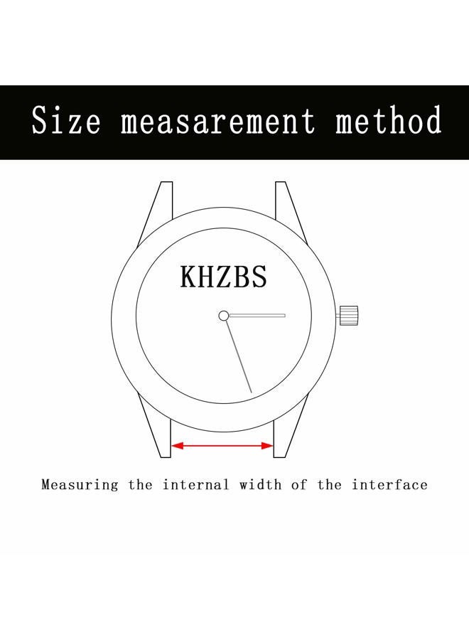 KHZBS HKZBS Canvas nylon strap accessories are For various brand watch straps, men's, women's and children's wristbands Watch band 10mm12mm13mm14mm15mm16mm17mm18mm19mm20mm22mm (Style 3 silver buckle, 10mm) - Image 5