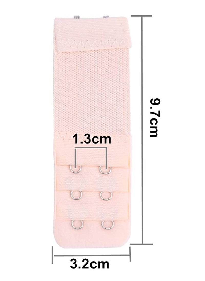 Captaintech 6 Pieces Bra Extender Women Bra Extension strap Brassiere Extender Hook Soft Comfortable Elastic Bra Extension Band Strap 3 Hook 2 Row  - Image 5