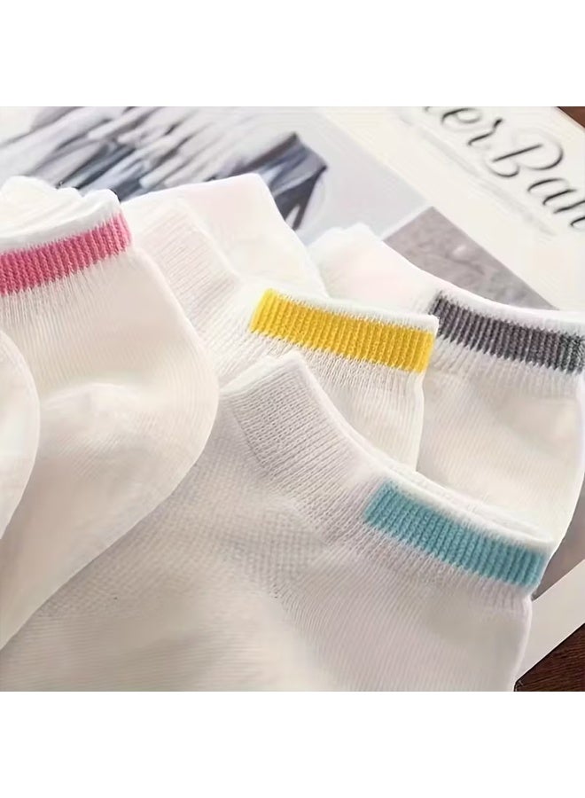 Zeemey Women's Embroidered Socks 12 Pairs Set - Comfortable and Breathable Short Socks - Perfect for Daily Wear and Anti-Slip Toe Protection - Image 3