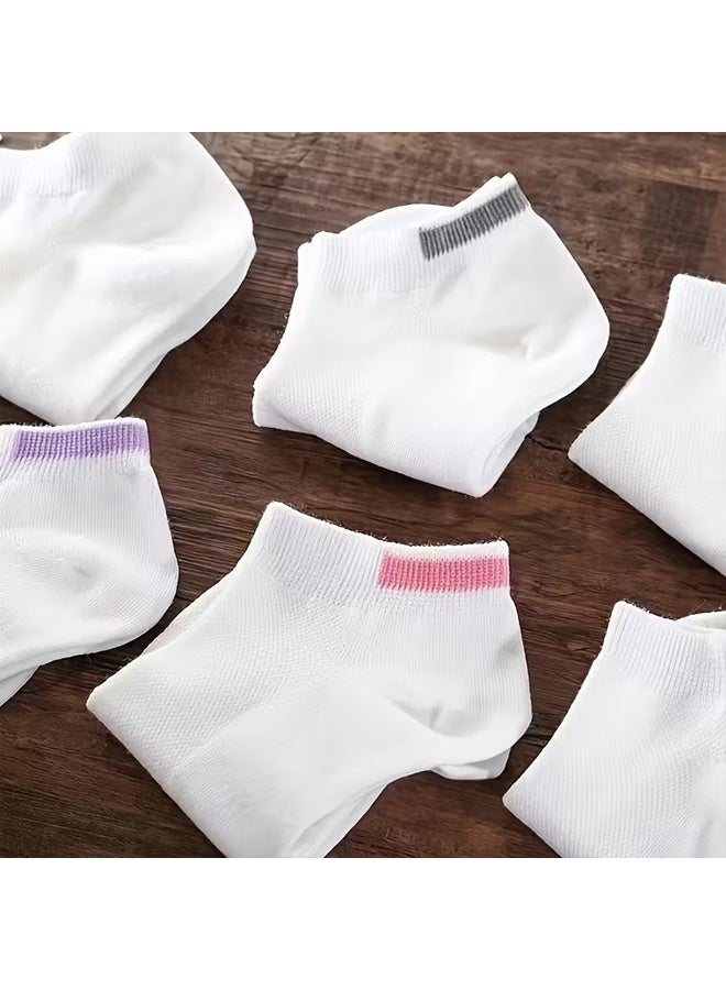 Zeemey Women's Embroidered Socks 12 Pairs Set - Comfortable and Breathable Short Socks - Perfect for Daily Wear and Anti-Slip Toe Protection - Image 4