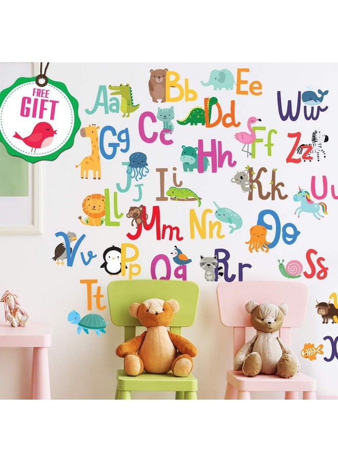 DesignStickers - Alphabet Wall Decals for Kids Rooms - ABC Toddler Boy and Girl Playroom Décor Animal Stickers - Wall Decals for Kids Rooms - Image 1