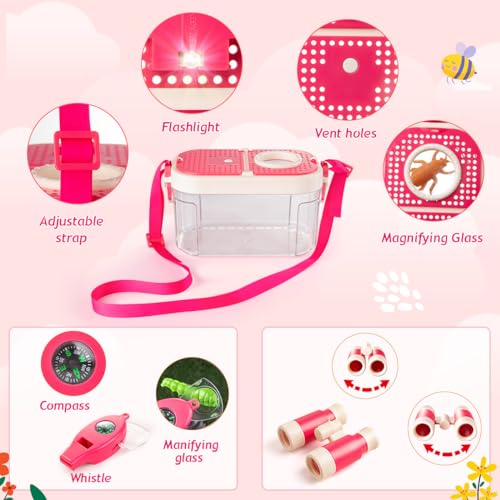 Meland Kids Camping Set for Girls - Camping Tent Toys for Girls Indoor Outdoor Pretend Play, Christmas Birthday Gift Idea for Toddler Girls Age 3,4,5,6 Year Old - Image 5