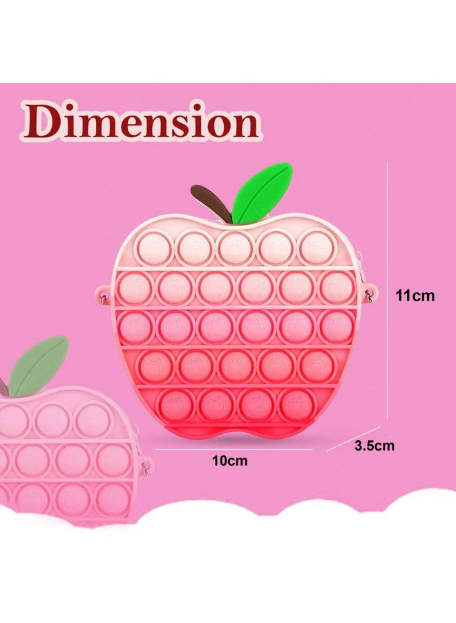 FunBlast FunBlast Pop It Sling Bag -Apple Shape Pop It Cross Body Bag for Kids, Pop It Purse for Girls, Birthday Gift for Girls, Toys for Girls, Pop It Game, Pouch for Girls (Set 1, Multicolor) - Image 2