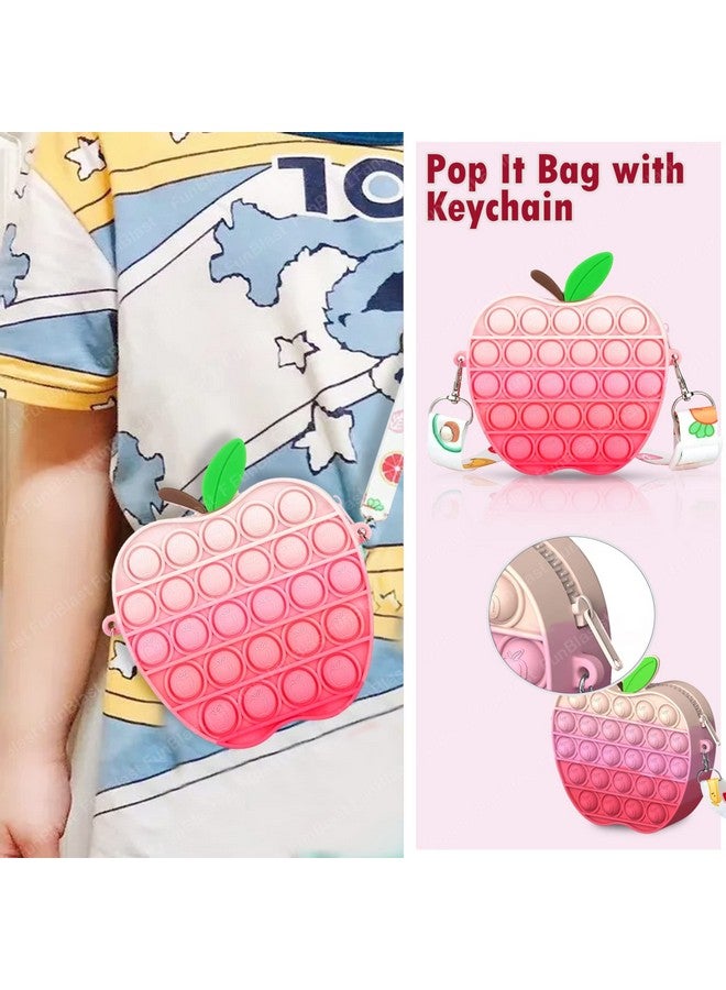 FunBlast FunBlast Pop It Sling Bag -Apple Shape Pop It Cross Body Bag for Kids, Pop It Purse for Girls, Birthday Gift for Girls, Toys for Girls, Pop It Game, Pouch for Girls (Set 1, Multicolor) - Image 3