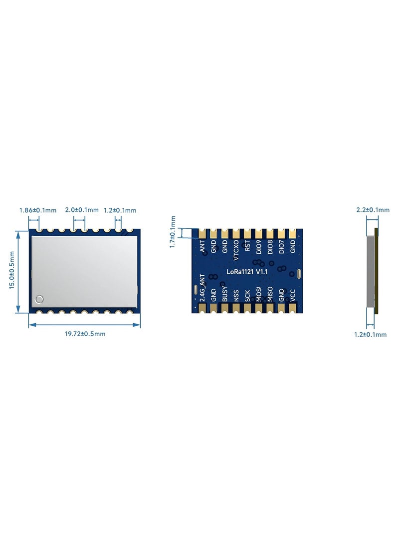 LoRa1121 Ultra-Low-Power 160mW LR1121Chip Long Distance 433MHz and 2.4GHz Dual-Band Communication Module x 2 PCS  - Image 4