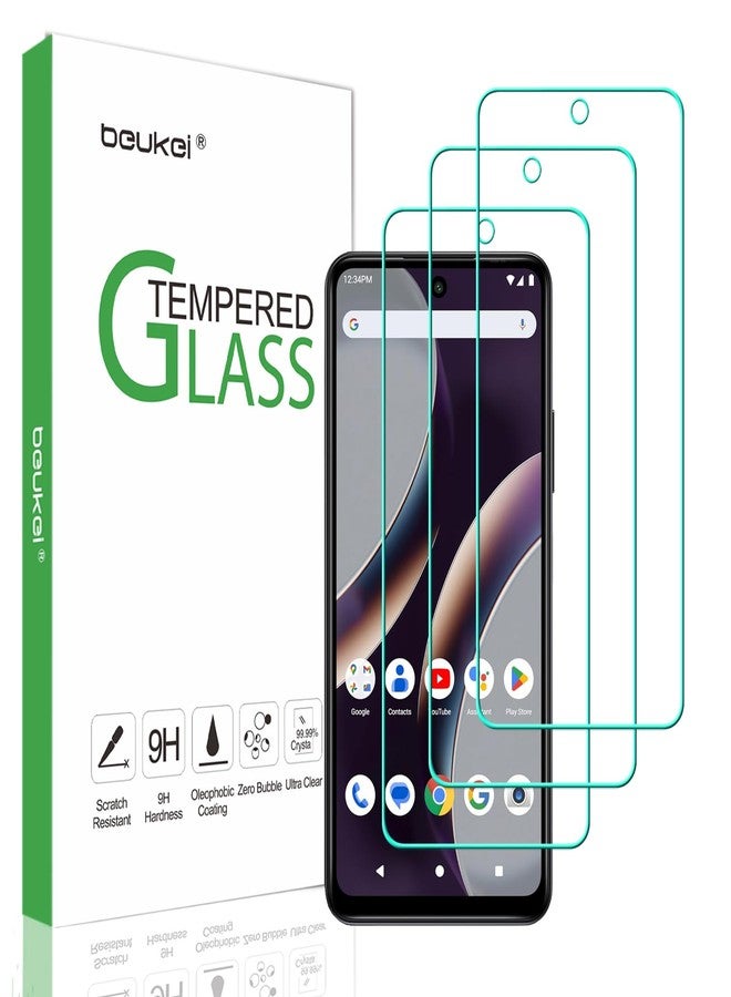 beukei (3 Pack) Designed for BLU BOLD K10 Screen Protector Tempered Glass, 9H Hardness - Image 1