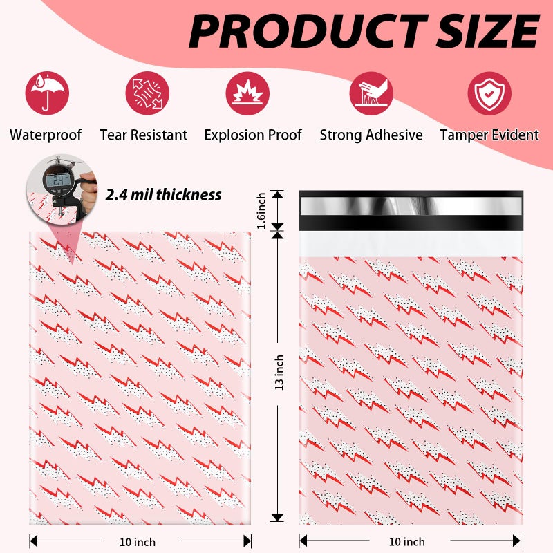 Oududianzi Poly Mailers 10x13, 100PCS Waterproof Shipping Bags, Thick Mailers Poly Bags for Shipping, Polymailer Packaging Bags for Small Business and Clothes - Image 3