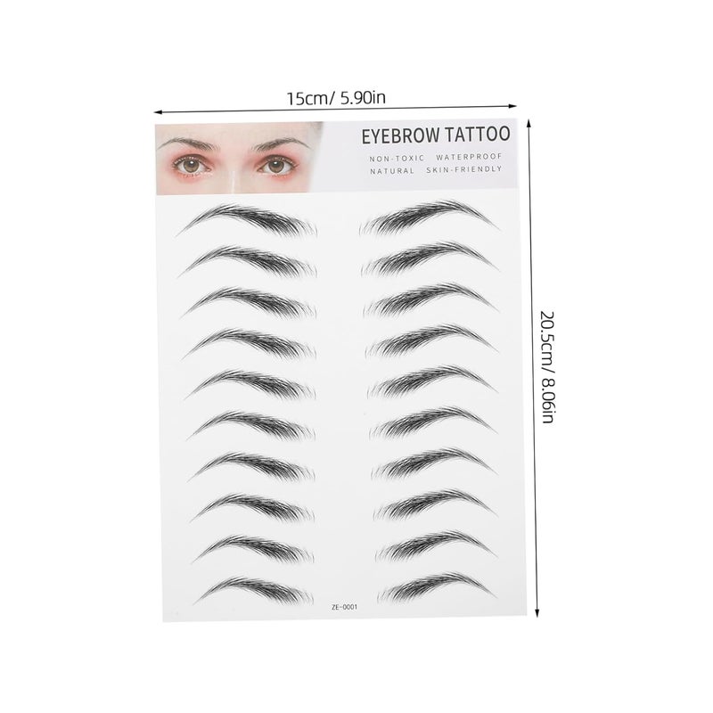 2pcs Artificial Eyebrow Stickers Instant Full Brows No Pain No Wounds Easy to Apply Temporary Tattoos for Skin Types - Image 2