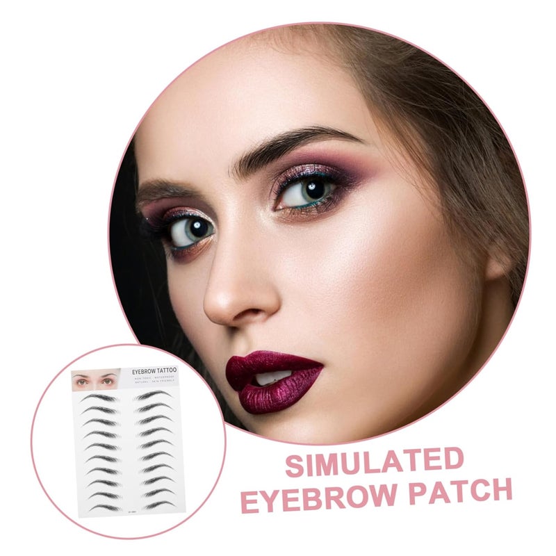 2pcs Artificial Eyebrow Stickers Instant Full Brows No Pain No Wounds Easy to Apply Temporary Tattoos for Skin Types - Image 4