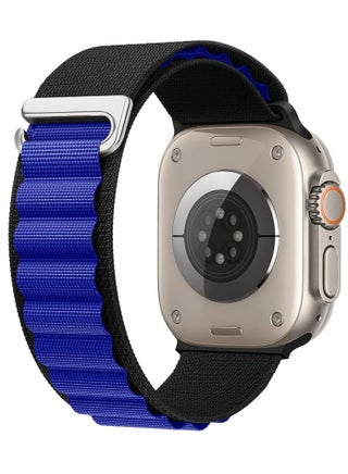 Tin Tech Compatible with Apple Watch Series Ultra/Ultra 2 Band 49mm, 45mm, 44mm, 42mm, Nylon Sport Loop Band for Apple Watch Ultra/SE 1/2/3/4/5/6/7/8,– Black blue - pzsku/Z7EBBB867725E7AACBA26Z/45/_/1719069655/f8cc4e2b-65e2-440c-9447-44ce2a15ebe3