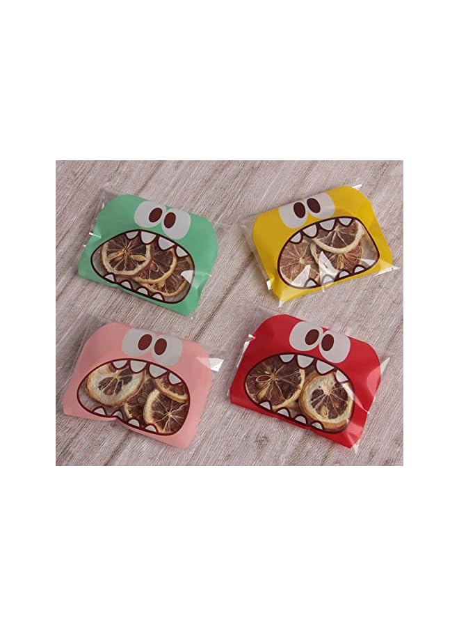 S-TOP 400 PCS Self Adhesive Plastic Cookie Bags, Candy Treat Bakery Decorating Chocolate Gift Bag, DIY Plastic Individual Bag for Wedding Birthday Cake Pops Supplies Party Favors, 3.9 x 3.9 In - Image 3