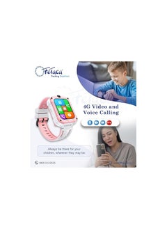 Generic FETACA® 4G GPS Tracker Smartwatch for Kids - Pink | Safety & Connectivity and Fun in One Stylish Smartwatch | Live Location Tracking | Video/Voice Calling | Activity Tracking | Geo-Fence Safety Zones  - Image 4