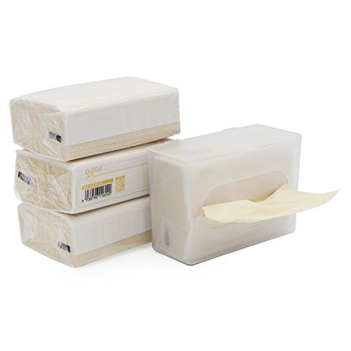 DrDirt Bamboo Tissues 3-Ply - 110 Count, Bamboo Facial Tissue Cube Bag 4 Pack with Wall-Mounted Dispenser - Eco-Friendly, Perfect for Bathroom & Kitchen - Image 1
