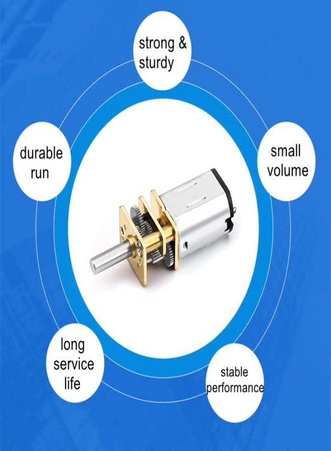 Fielect محرك تقليل السرعة المصغر Fielect DC 3V 5RPM مع علبة تروس معدنية صغيرة GA12-N20 - Image 4