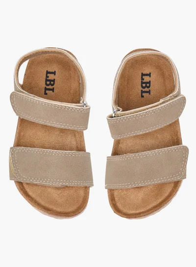 LBL by Shoexpress Solid Sandals with Hook and Loop Closure