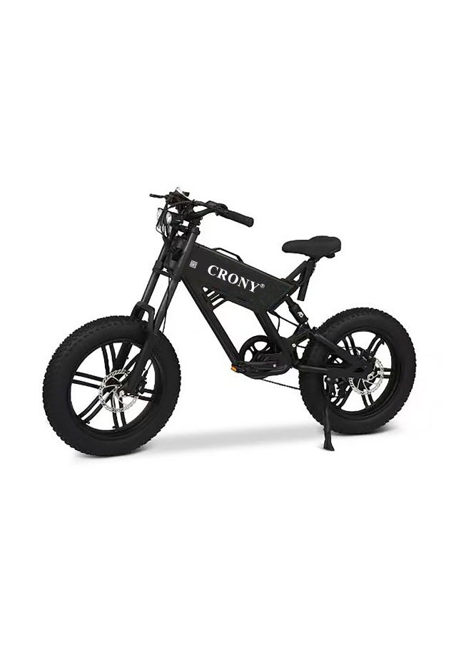 Crony T01 Mountain Biking Hybrid Electric Bike for Adults with 750W Motor, 48V 13AH Battery, 52KM/H Top Speed, 35-65KM Range, 5-Level Pedal Assist, 7-Speed Gear, Dual Disc Brakes, Front & Rear Suspension, Off-Road Tires, Aluminum Alloy Frame, LCD Display, Dual LED Headlamps – Powerful City Commuter E-Bike for Road & Trail, Long-Range Lightweight Smart Cycling Solution, Black  - Image 4