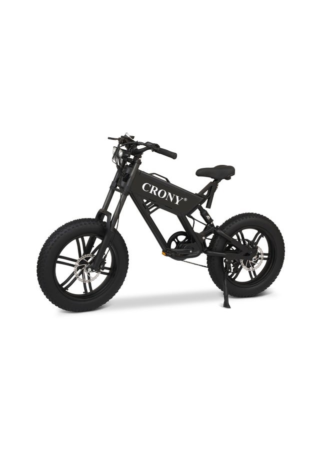Crony T01 Mountain Biking Hybrid Electric Bike for Adults with 750W Motor, 48V 13AH Battery, 52KM/H Top Speed, 35-65KM Range, 5-Level Pedal Assist, 7-Speed Gear, Dual Disc Brakes, Front & Rear Suspension, Off-Road Tires, Aluminum Alloy Frame, LCD Display, Dual LED Headlamps – Powerful City Commuter E-Bike for Road & Trail, Long-Range Lightweight Smart Cycling Solution, Black  - Image 5