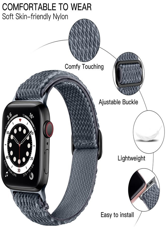 Lerobo Stretchy Band Compatible with Apple Watch Band 40mm 38mm 41mm Women Men Ultra 2 3 49mm Series 11 10 8 45mm 44mm 42mm 46mm, Nylon Solo Loop Sport Strap for iWatch Bands Series 9 7 6 5 4 3 2 1 SE - Image 2