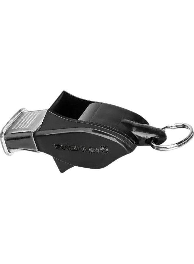 JAJALIN Outdoor Survival Whistle, Dolphin Whistle, Basketball Football Volleyball Sports Coach Referee Whistle, Black - Image 2