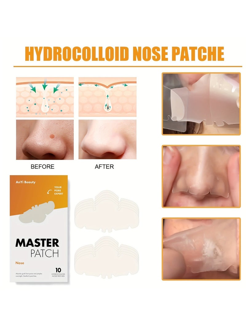 general Apepal 10Pcs Patch Nose Hydrocolloid Patches For Nose Pores, Pimples, Zits And Oil DermatologistApproved Overnight Pore Strips To Absorb Acne Nose 2ml - Image 3