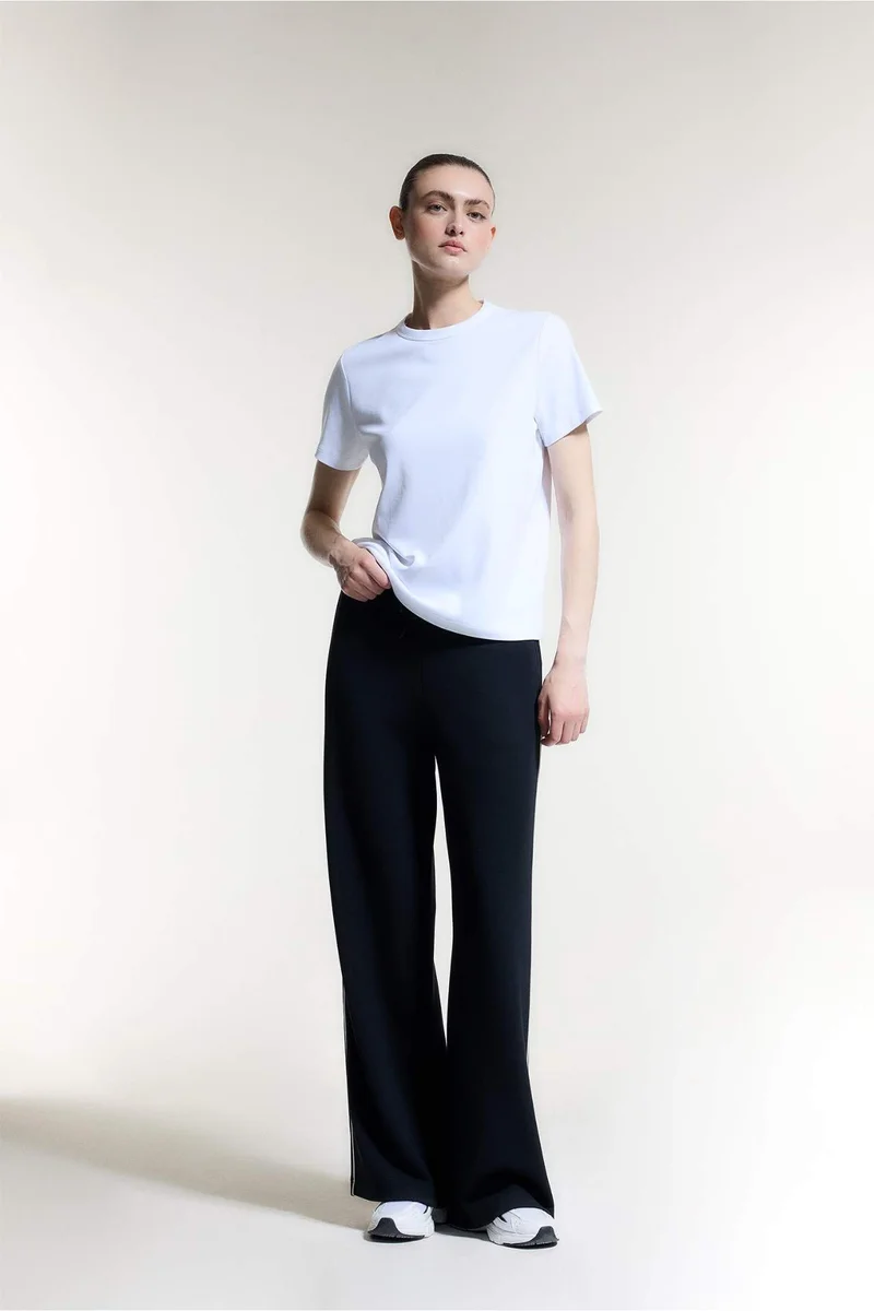 ديفاكتو Wide Leg Standard Length Modal Sports Sweatpants