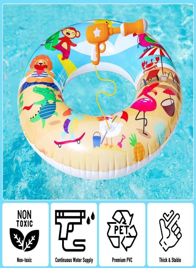 Parentswell 7-Pack Pool Party Set, Parentswell Inflatable Pool Float Swimming Rings, 3 Pool Tubes (with 3 Water Guns and 1 Beach Ball), Pool Party Favors for Summer Pool and Beach Fun - Image 4