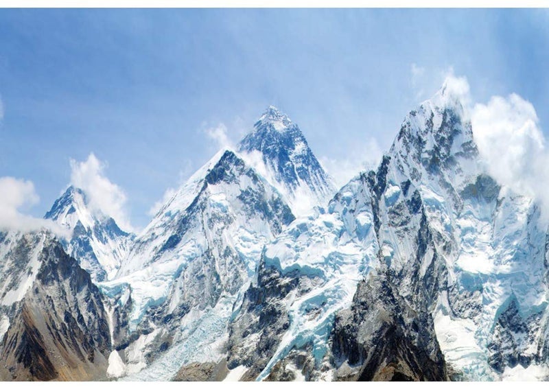 Dorcev 12x10ft Snow Mountain Scenery Backdrop Cold Winter Snowy Mountain Outdoor Adventure Blue Sky Alpine SnowCovered High Hill Peak Ski Nature Landscape Travel Photo Studio Props