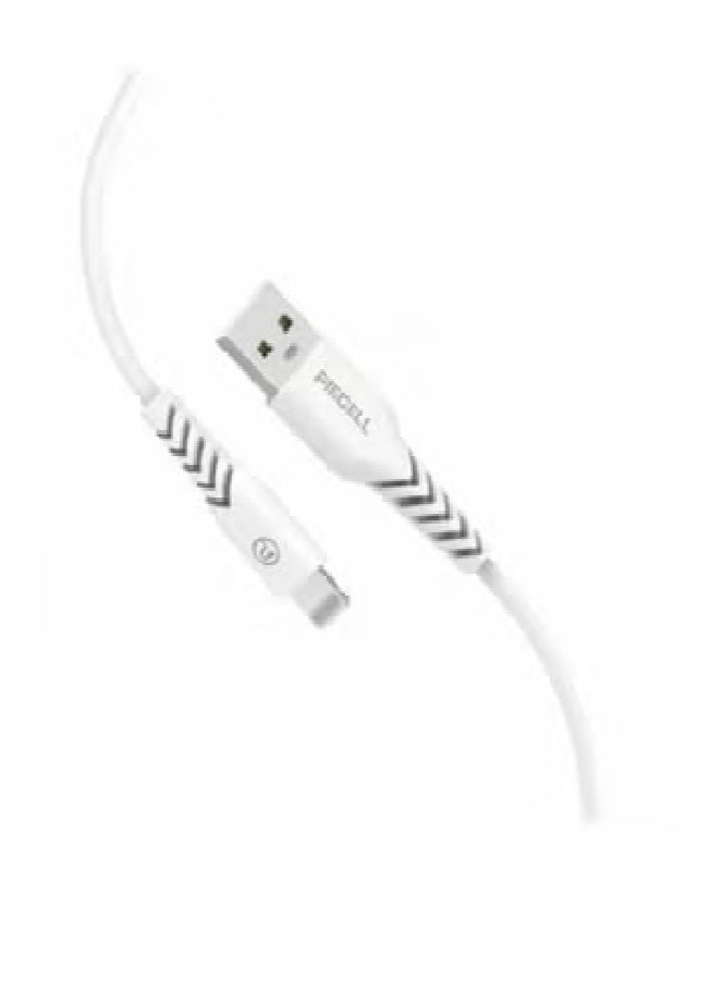 بايسيل كابل آيفون، بطول 120 سم، من ماركة Piecell الأمريكية، معتمد من Apple، مصنوع من الجلد الأبيض - Image 3