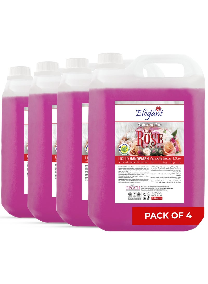 AFS Elegant Rose Handwash Refill Clear 5L Pack of 4 - Image 1