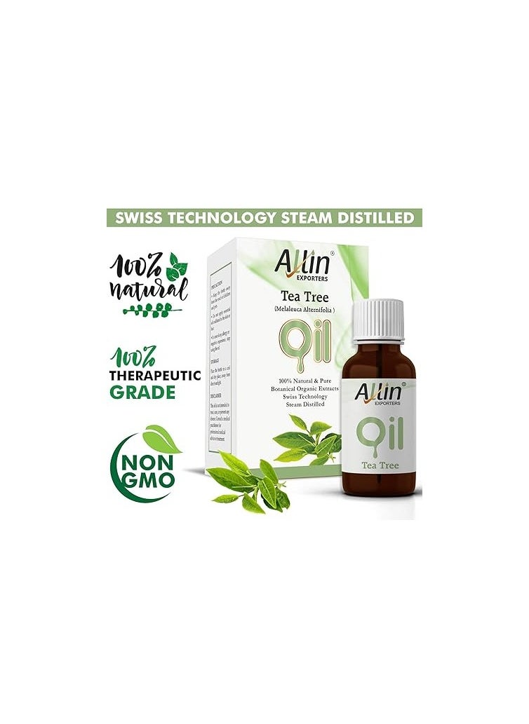 Allin Exporters Allin Exporters Tea Tree Essential Oil Undiluted Pure Aromatherapy Therapeutic Grade for Healthy Skin Hair Face  - Image 3