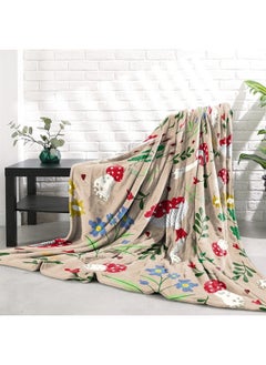 Sowide Red Mushroom Soft Decor Fleece Blanket Lightweight All Season Plant Mushrooms Throw Blanket for Couch Sofa Bed Mushroom Decor Birthday Gifts Blankets for Adult Baby Kids Pet Blanket All Season 50"x60"  - Image 2
