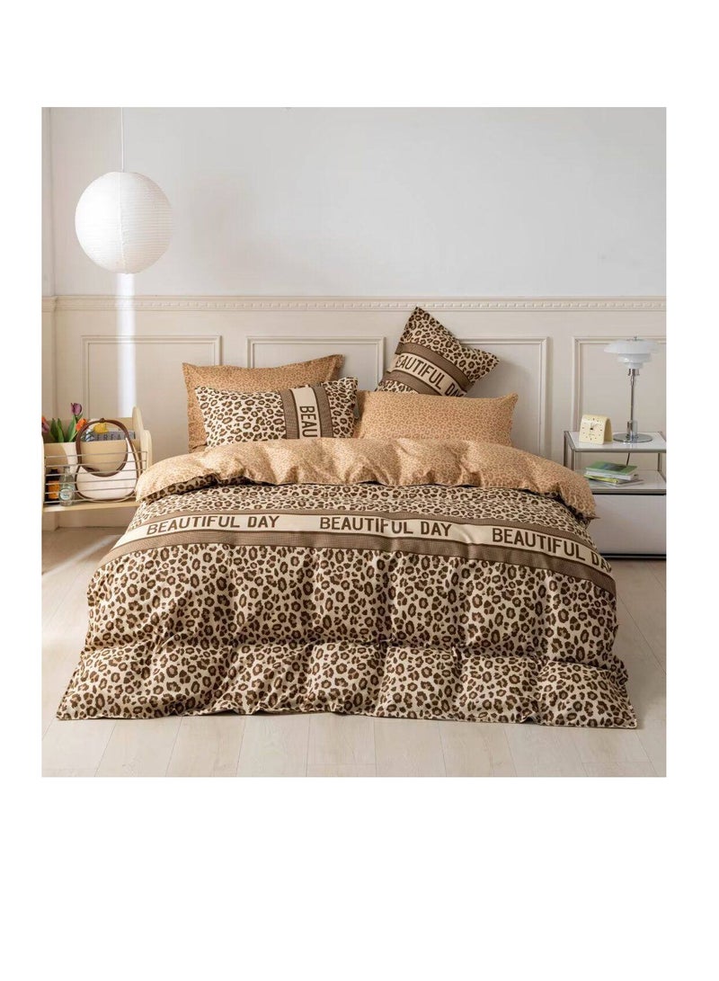 Single Size Duvet Cover Sets classic Pattern Bedding cover Set (1 Duvet Cover 160 * 210 CM +Fitted bed sheet 120x200 * 30CM +2 Pillowcases) 