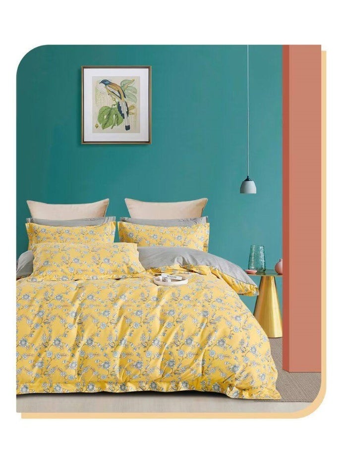 Single Size Duvet Cover Sets classic Pattern Bedding cover Set (1 Duvet Cover 160 * 210 CM +Fitted bed sheet 120x200 * 30CM +2 Pillowcases)