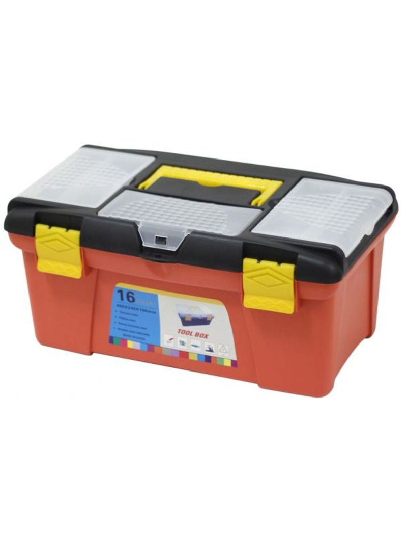 تول صندوق عدة بلاسنيك متعدد الإستعمالات مع مكان خاص للمسامير في الأعلى - Image 1