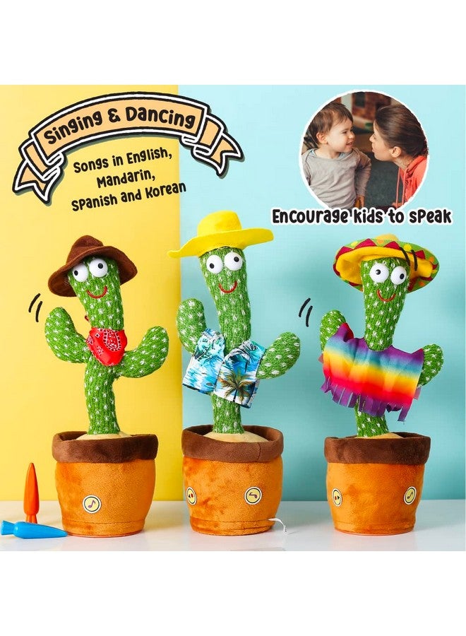 Mimoji Dancing Cactus, Talking Cactus Toy for Baby Cactus Toy Mimic Voice Recording Repeats What You Say | Gift for Toddlers/Kids (Rechargeable) (Rechareable with 3 Costumes) - Image 2