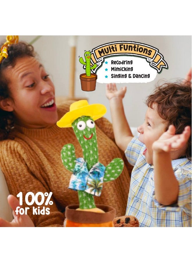 Mimoji Dancing Cactus, Talking Cactus Toy for Baby Cactus Toy Mimic Voice Recording Repeats What You Say | Gift for Toddlers/Kids (Rechargeable) (Rechareable with 3 Costumes) - Image 4