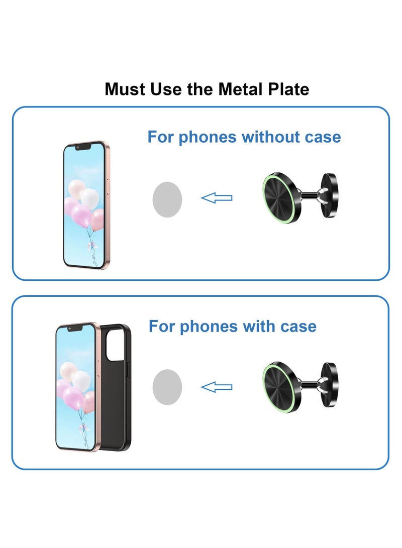 Excefore Magnetic Phone Holder for Car, Universal Phone Mount for car, Dashboard Car Phone Holder, 360° Adjustable Magnetic Car Mount Fits for Samsung, iPhone 14, All Phones (Luminous 2 Pcs) - Image 5