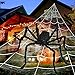 EZIGO 212 Triangular Huge Halloween Spider Web 49 Giant Fake Spider for Outdoor Halloween Decorations with Stretch Cobweb halloween Party Supplies for Indoor Home Yard Haunted House Dcor - Image 3