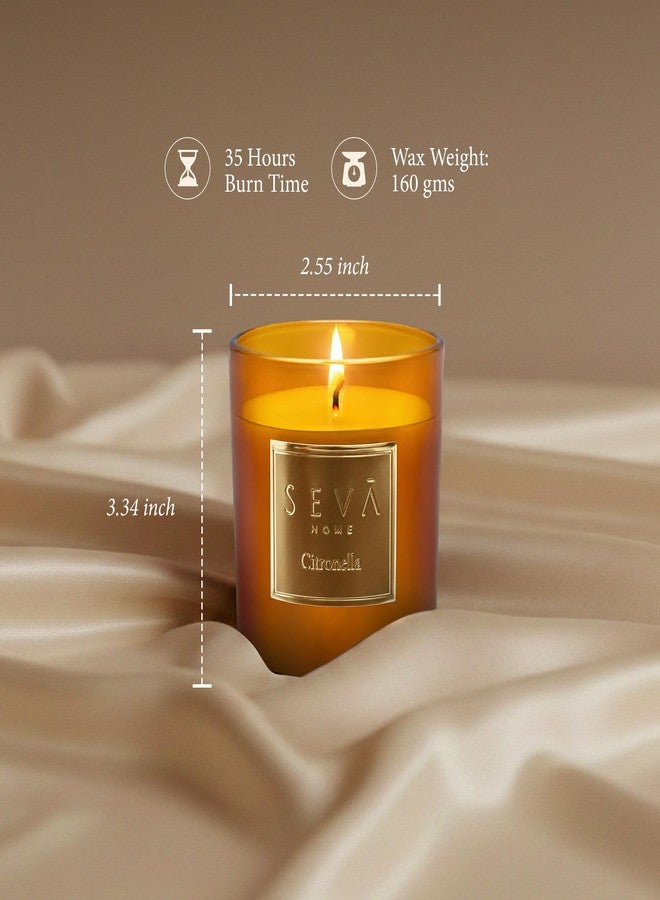 SEVA HOME Signature Scented Candle - Citronella | 35 Hour Burn | Natural Soy Wax | Fresh Citrus Aroma & Insect-Repelling | Outdoor & Indoor Décor | Premium Gift - Image 4