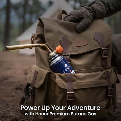 HACER Butane Brazing Blow Torch Single LPG Nozzle with 2 Butane Gas Canisters Multipurpose Heat Gun For Outdoor Use Cooking Copper Pipe Welding Camping Jewelry Repair Work Tool Burner - Image 3