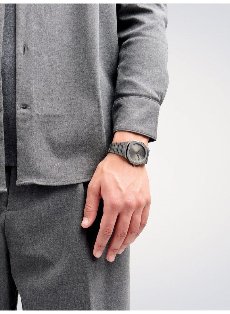 D1 MILANO UTBJ22 Antracite Ultra Thin Bracelet 40mm - Image 5