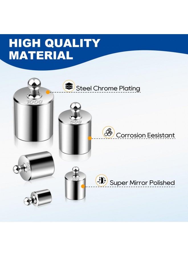 UCEC Calibration Weights for Digital Scale, 10mg - 100g Gram Weights Kit, Precision Stainless Steel Balance Scale Calibration Weight Set with Tweezers for Lab Educational Science - Image 1