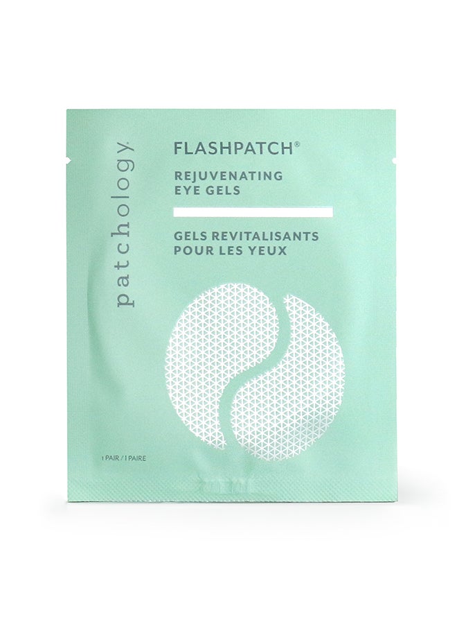 Patchology FlashPatch Eye Gels Single – Quick Brightening for Dark Circles, Caffeine & Centella, Cooling Hydrogel for Eye Fatigue Relief 1 Pair - Image 1